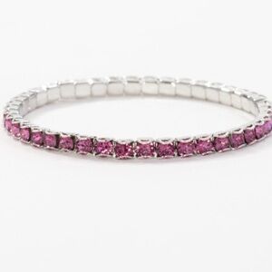 NWT Touchstone Crystal Dark Rose Stretch Bracelet